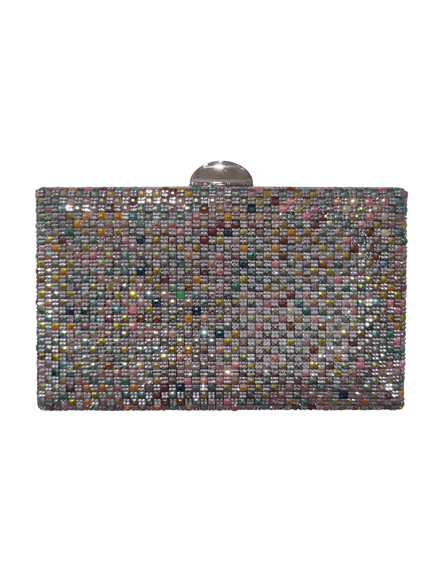Bolso de fiesta pedrería multicolor