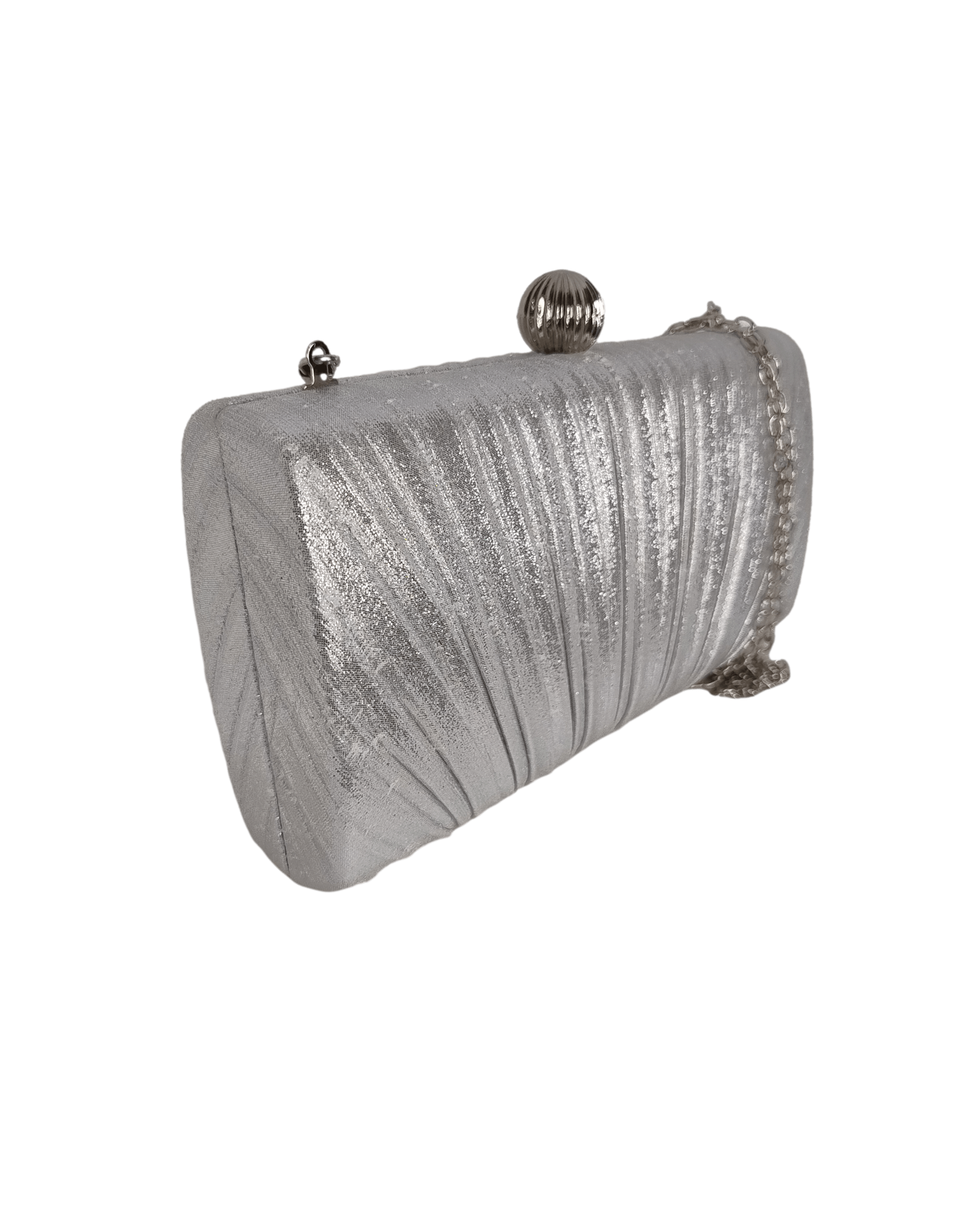 Clutch de fiesta plateado