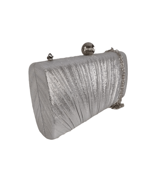 Clutch de fiesta plateado