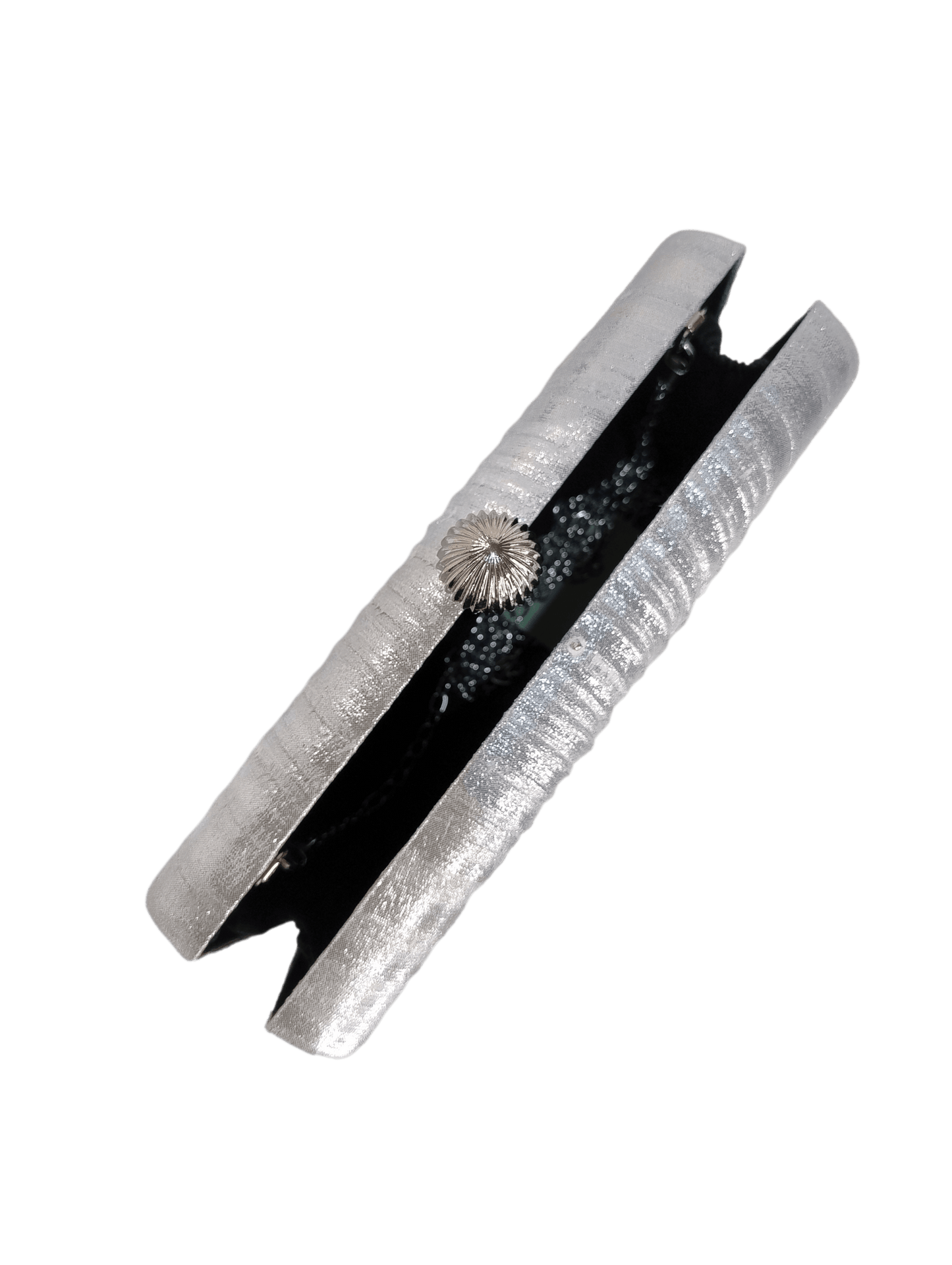 Clutch de fiesta plateado