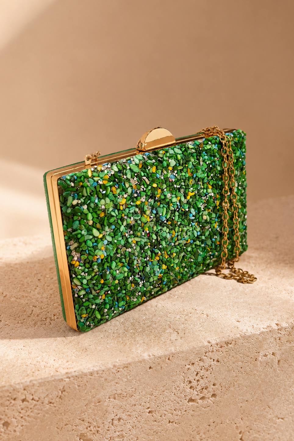 bolso de fiesta verde