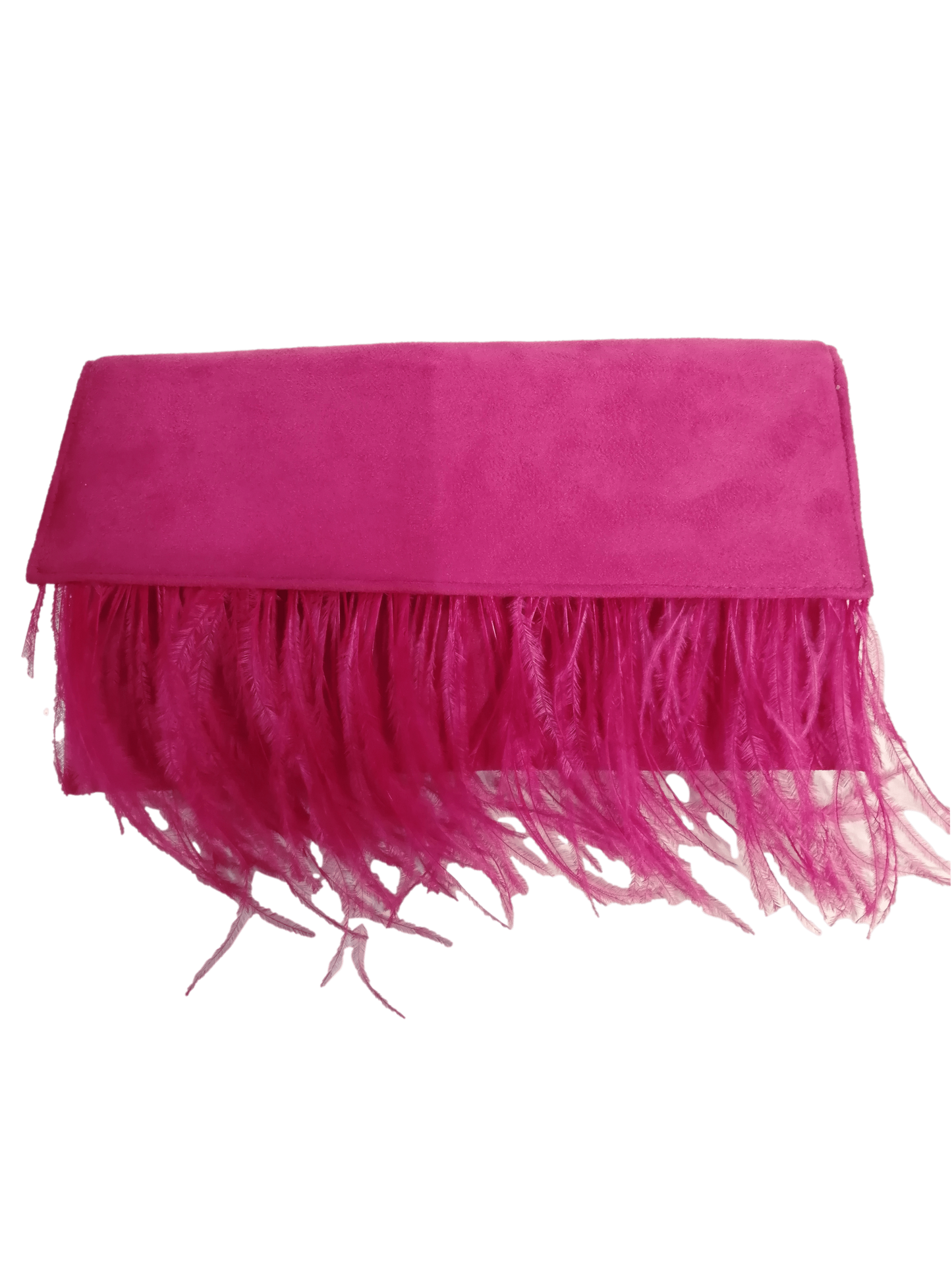 Bolso de fiesta plumas fucsia