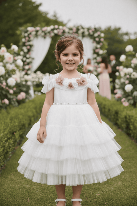 Vestido de arras tul blanco