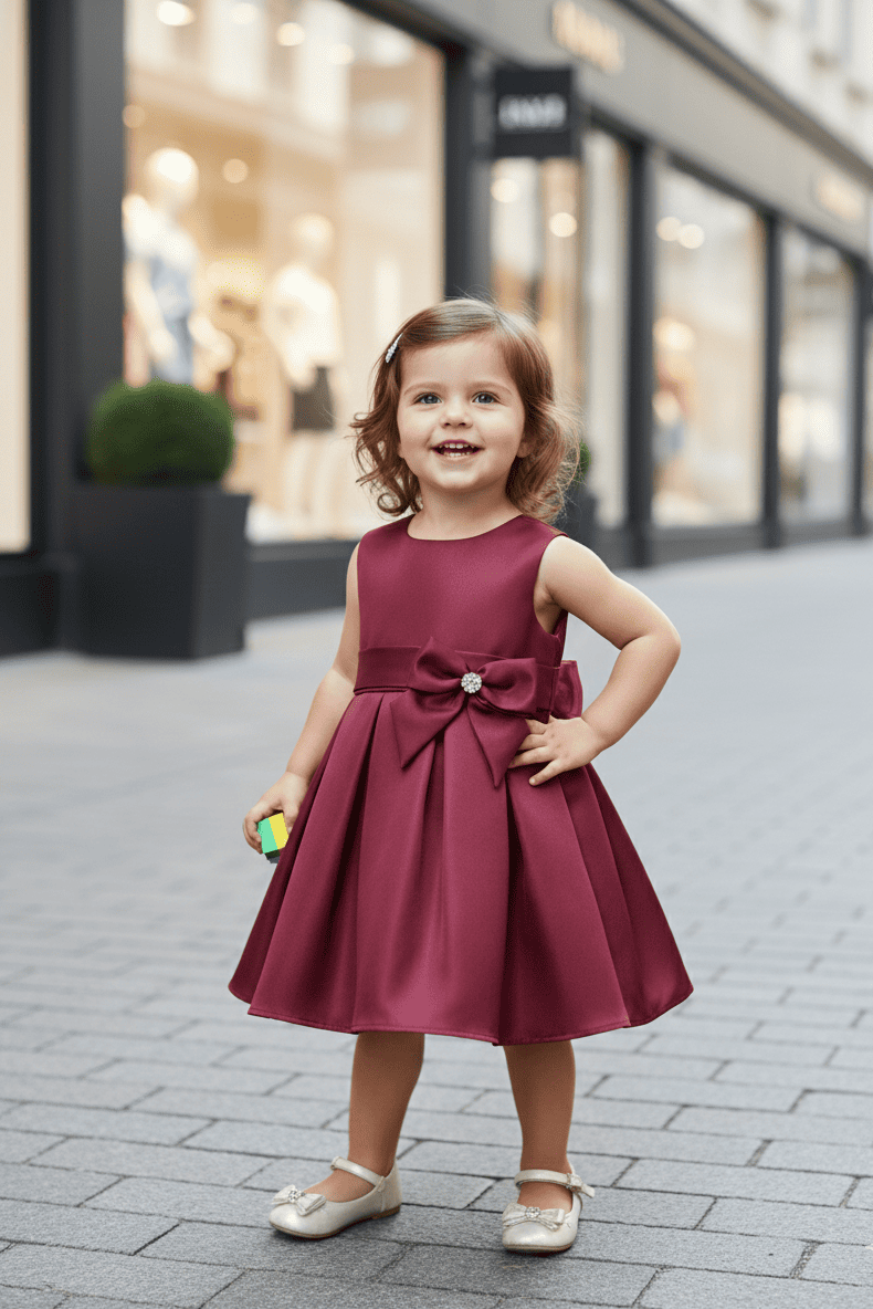 Vestido de ceremonia burdeos