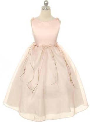Vestido de arras organza rosado