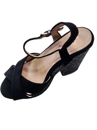 Sandalia de plataforma color negro
