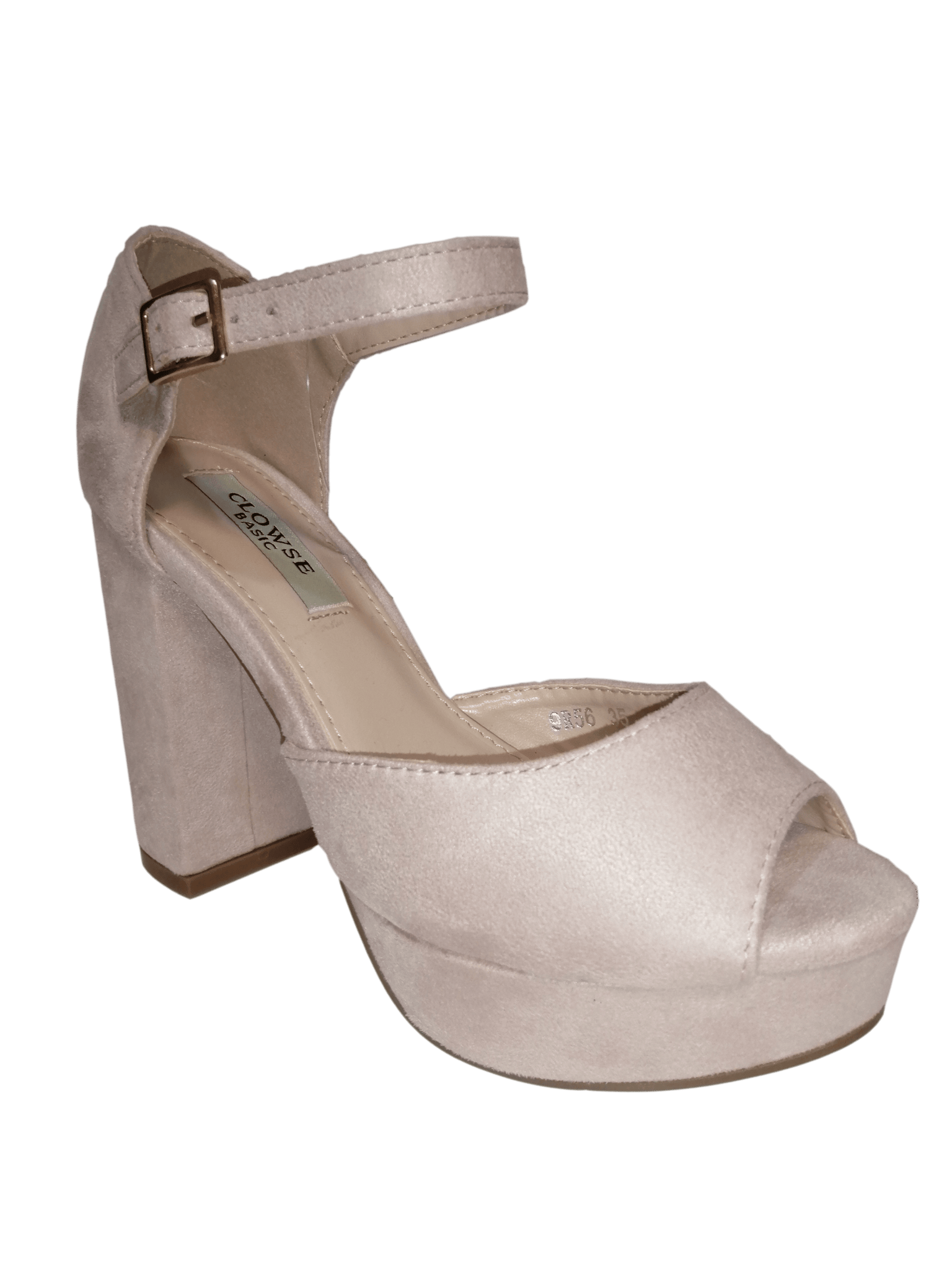 Sandalia de tac n y plataforma rosa palo. Tenerife y online